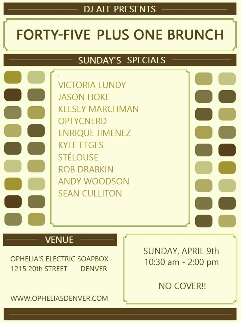 Ophelias45+1brunch april 9